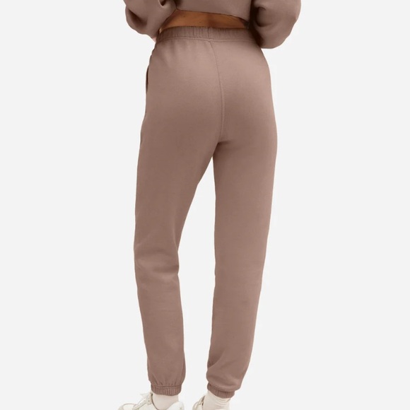 COPY - NWT $128 mate the label Organic Fleece Relaxed Pocket Sweatpant brown sm… - Picture 2 of 4